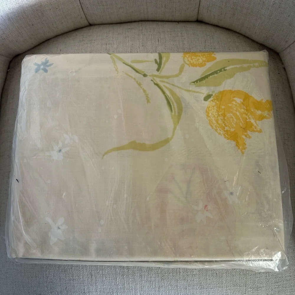 Vintage SEARS PERCALE Floral Twin Sheet Set 60s 70s Colorful Cottage Shabby NEW